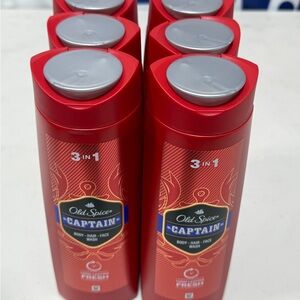 6 X 400 ml (13.5 oz) Old Spice - Captain / Body, Hair, Face wash - 3 in 1
